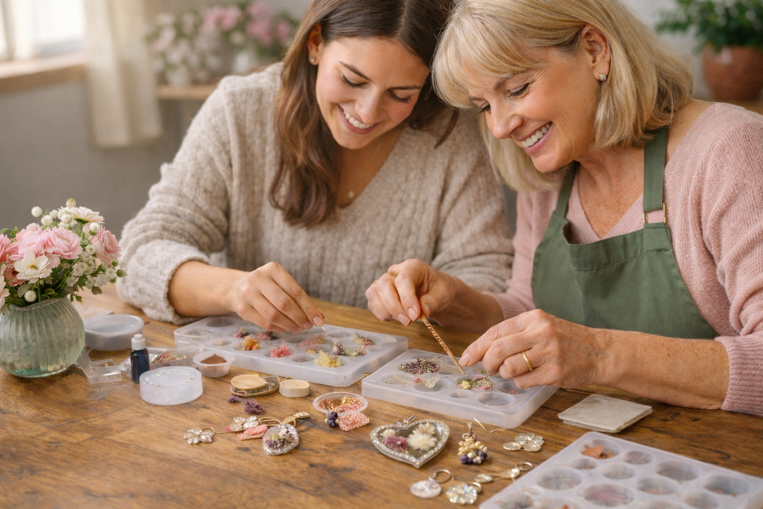 Mother’s Day Experience in Epsom | Resin Jewellery Workshop Surrey
