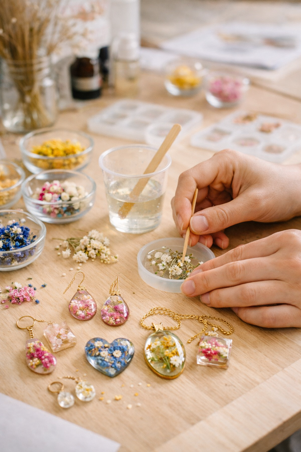Resin Jewellery Workshops in Surrey | Creative Experiences in Epsom