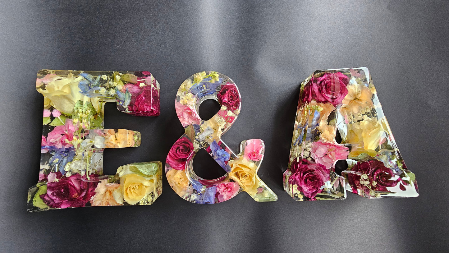 Custom Flower Resin Letters/ Initials